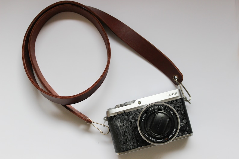 Slim Minimalistic Camera Strap Personalised strap Leather Camera Strap