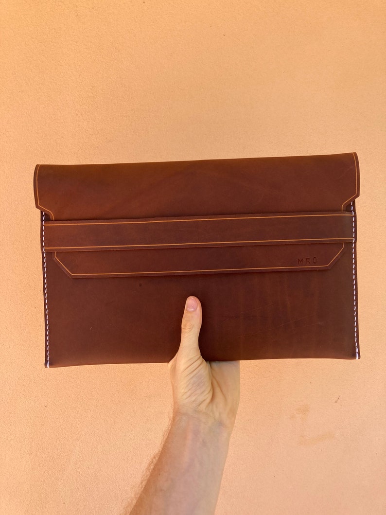 personalised leather laptop case