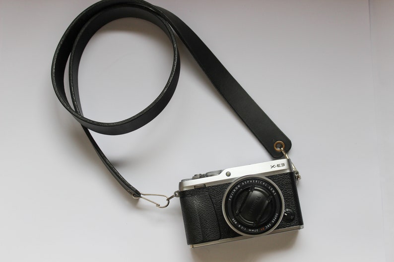 Slim Minimalistic Camera Strap Personalised strap Leather Camera Strap