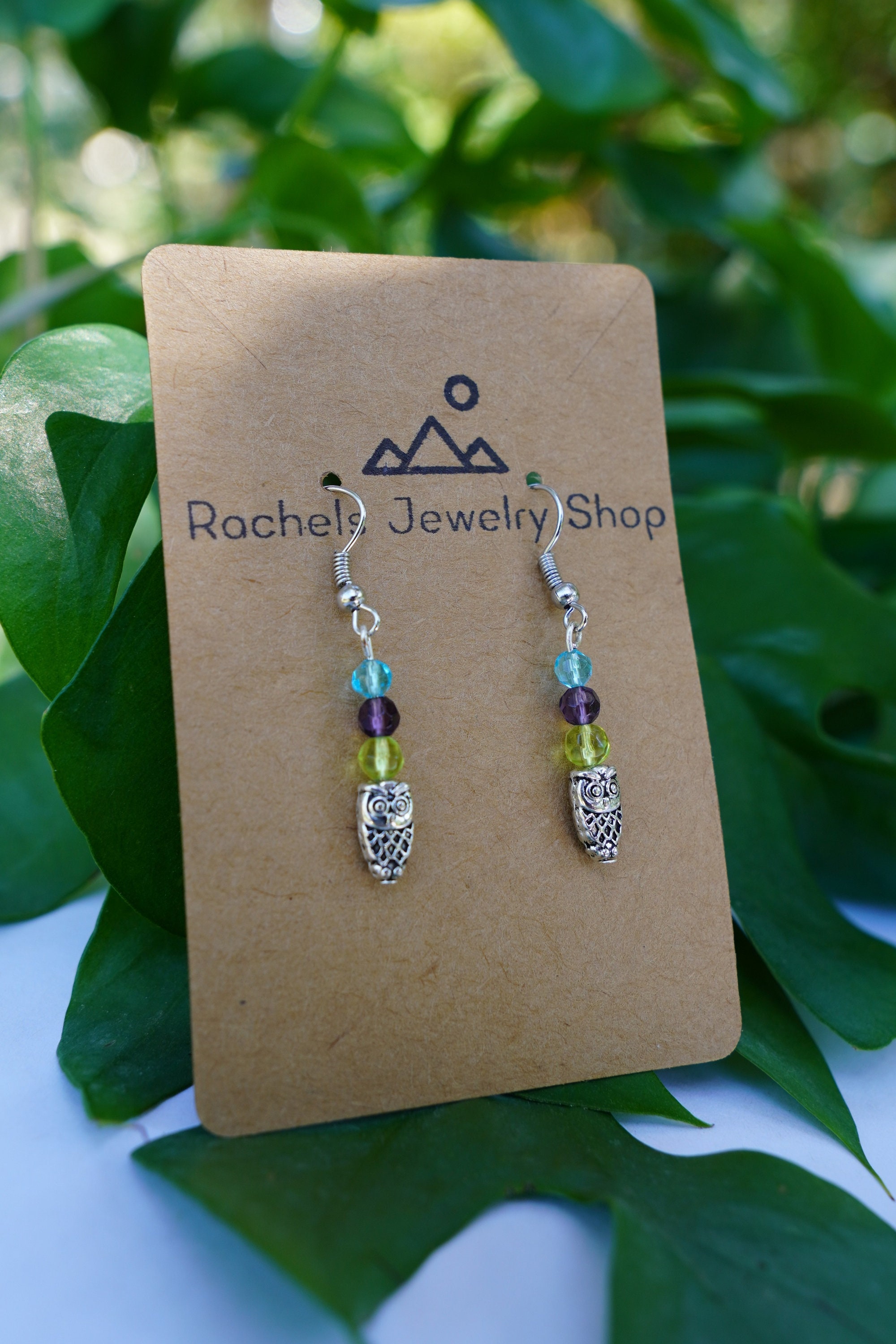 Fun Owl Beaded Nature Earrings