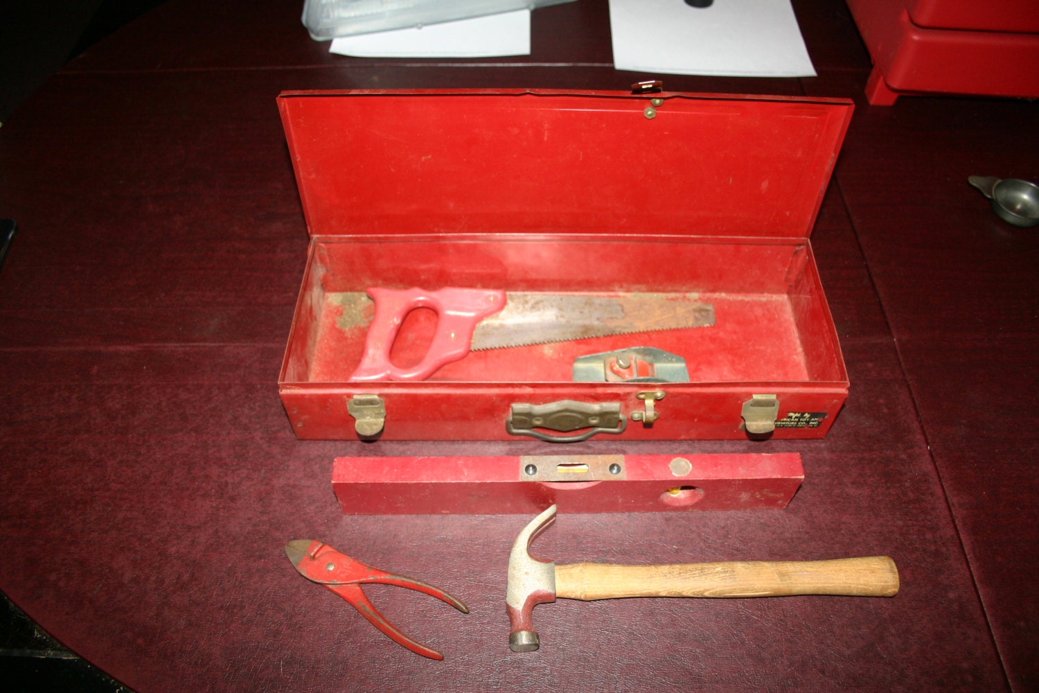 vintage toy tool box