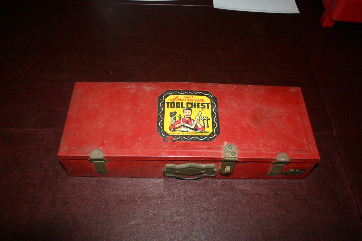 vintage toy tool box