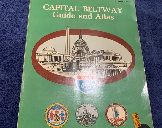 Rare Washington, D.C. area Capital Beltway 1972-73 Guide and Atlas Book