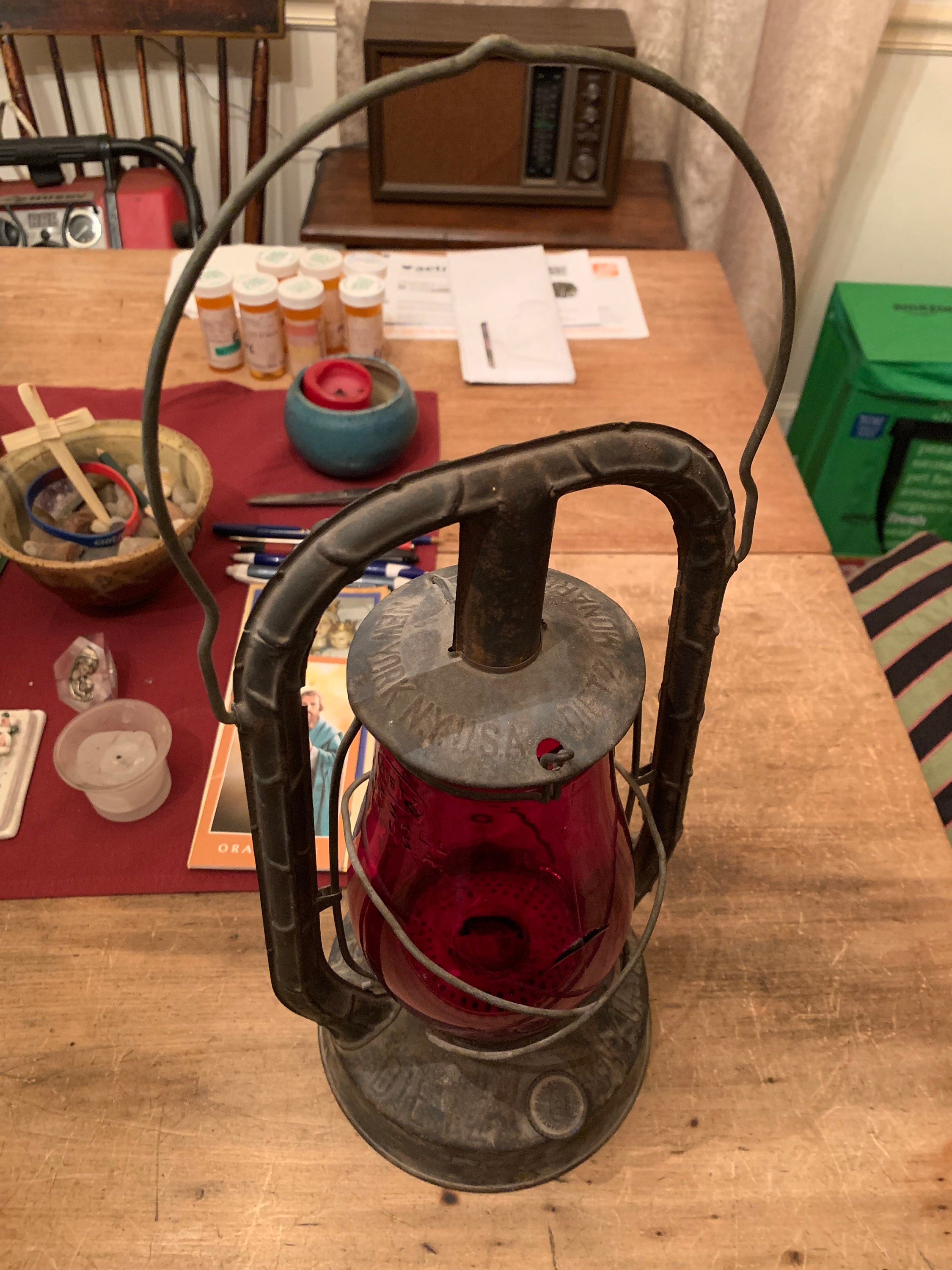 Antique Dietz New York Monarch Railroad Barn Lantern Tubular Antique Dietz New York Monarch Railroad Barn Lantern Tubular