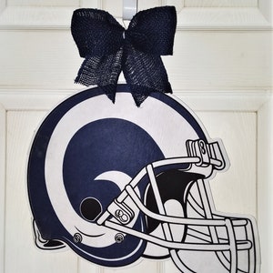 Los Angeles Rams Door Hanger, Rams wreath, LA Rams football decoration, Gift for an LA Rams fan, Rams man cave decor