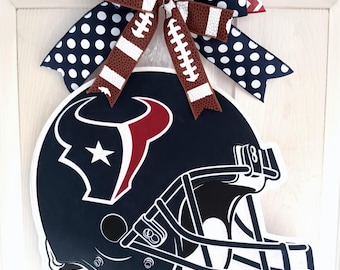 Houston Texans door hanger, Texans football gift, Houston Texans wreath