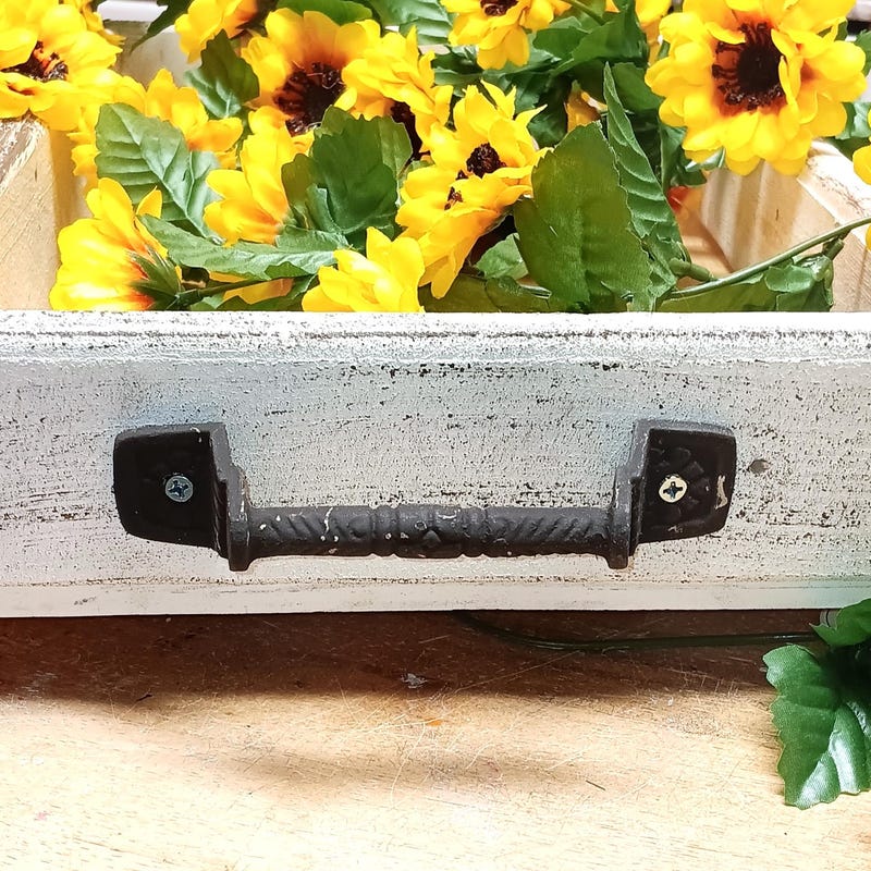 Reclaimed Wood Tray with Handles main image 1