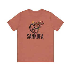 Sankofa: Go Back and Get it Adinkra Black History Unisex Jersey Short Sleeve Tee