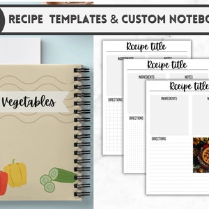 Recipe page template, Custom recipe book, Canva Recipe Template, Custom Recipe Book, Personalized Recipe Sheet, Simple Recipe Card