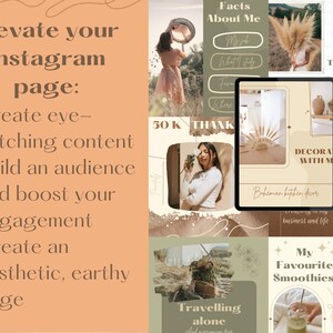 30 Beige Instagram Post Templates for Influencer, Editable Canva Insta ...
