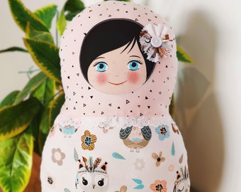 Babushka matryoshka softie plush doll pillow gift, extra large, 47cm/18.5" tall