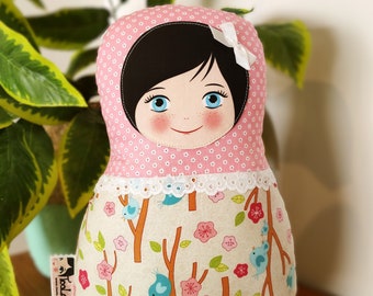 Babushka matryoshka softie plush doll pillow gift, Medium, 38cm/15" tall