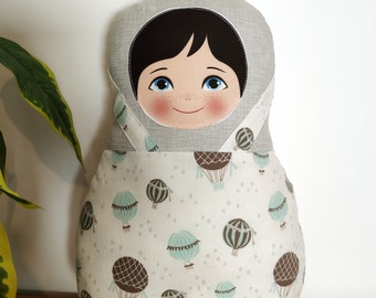 Babushka matryoshka softie plush doll pillow gift, large, 38cm/15" tall, BOY