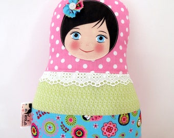 Babushka matryoshka softie plush doll pillow gift, Medium, 38cm/15" tall