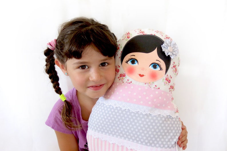 Babushka matryoshka softie plush doll pillow gift, extra large, 47cm/18.5 tall image 3