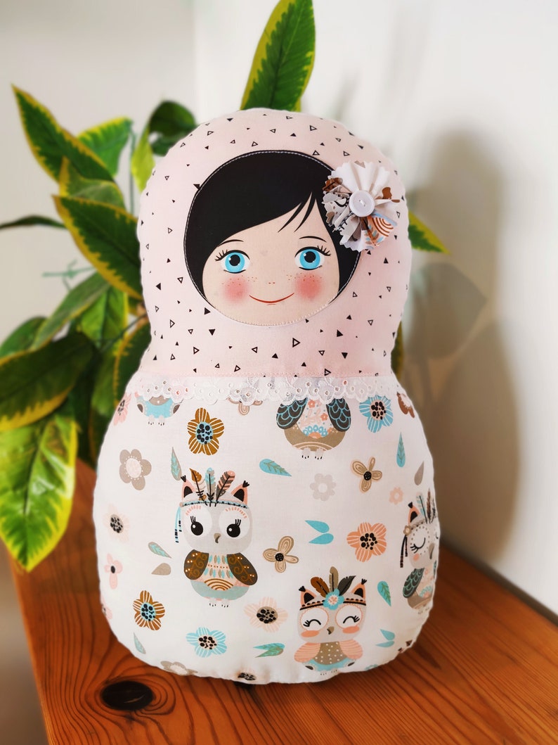 Babushka matryoshka softie plush doll pillow gift, extra large, 47cm/18.5 tall image 1