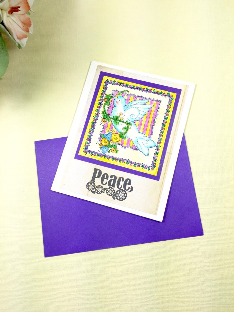 Love Hope Handmade Encouragement Card Peace