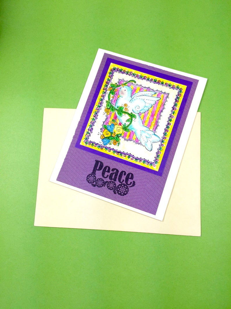 Love Hope Handmade Encouragement Card Peace