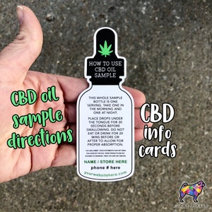 CBD Oil Sample Bottle Directions - Personalized with your info