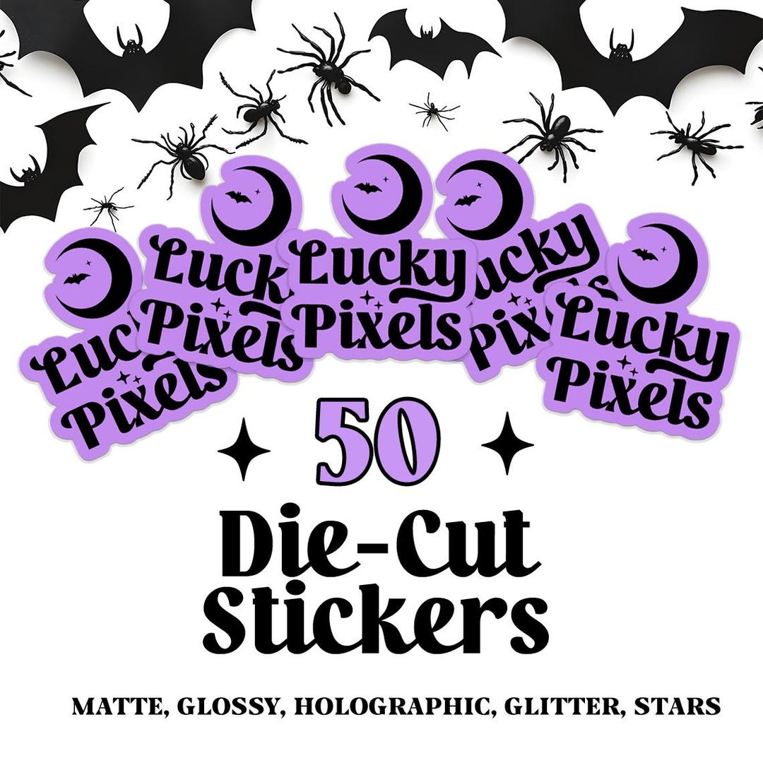 50 Laminated Vinyl Die Cut Stickers: Custom Logo or Design - Etsy