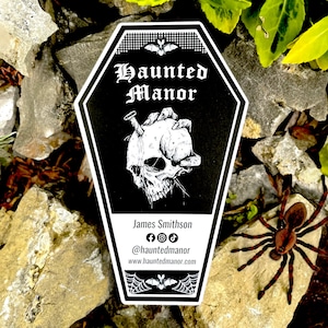 en forme de cercueil crâne hanté gothique | 50 cartes | Horreur, Goth Cartes