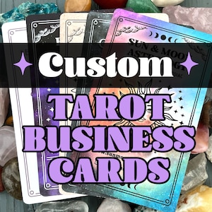 Cartes de visite de tarot personnalisées - Pour sorcière, cristal, médium et plus encore !