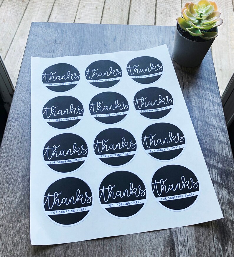 Thanks for Shopping Small Business Stickers Thank You Etsy