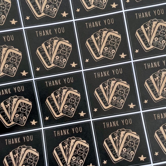 Thank You Tarot Card Stickers Witchy Stickers Small Shop 