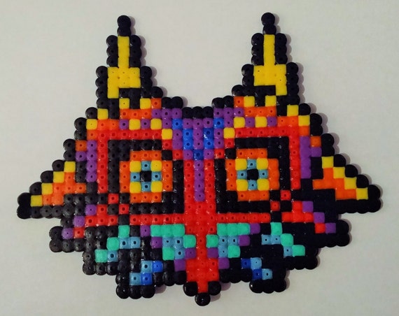 Mask Of Majora Pixel Art Majoras Mask Pixel Art Beading Etsy