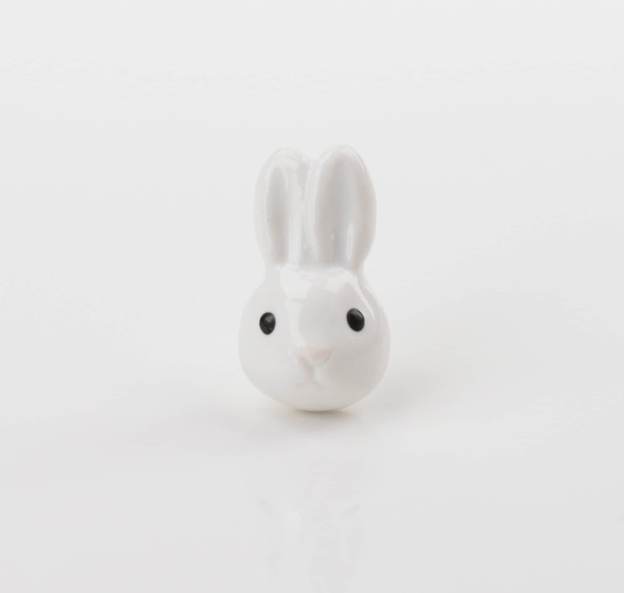 Rabbit pin Ceramic hare brooch Animals jewelry Rustic pin Wild Etsy