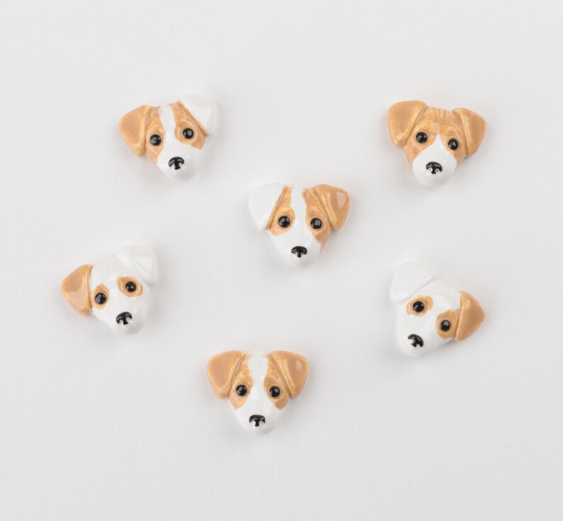 Jack Russell Terrier сeramic earrings Handmade Jack Russell | Etsy