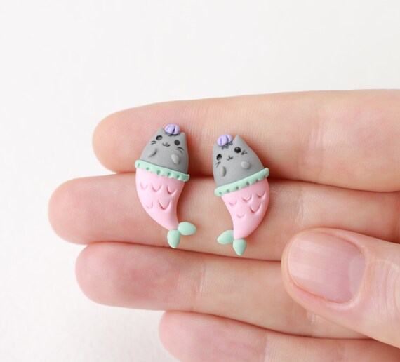 Sirene Pusheen Chat Kawaii Boucles D Oreilles Chat Stud Boucles D Oreilles De Chat Anime Animaux Sirene Pusheen Chat Kawaii Boucles D Oreilles Chat Stud Boucles D Oreilles De Chat Anime Animaux