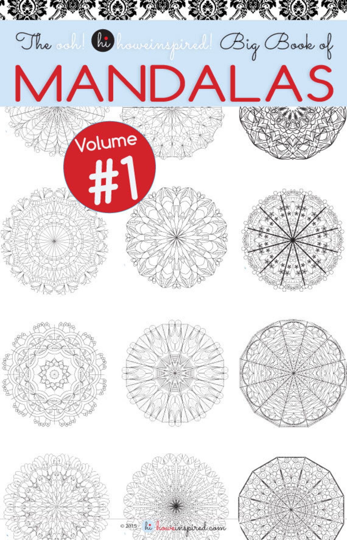 MANDALA Adult Coloring Books, INSTANT Digital Download, 12 Pages With ...