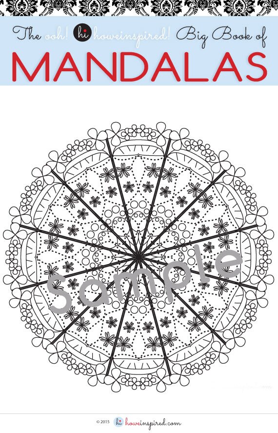 MANDALA Adult Coloring Books, INSTANT Digital Download, 12 Pages With ...