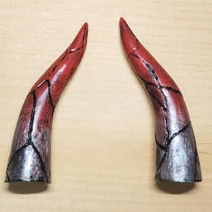 Pre-made 'Cracked' Resin Horns Ready to Wear