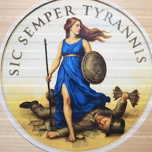Sic Semper Tyrannis Waterproof Car Sticker