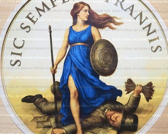 Sic Semper Tyrannis Waterproof Car Sticker