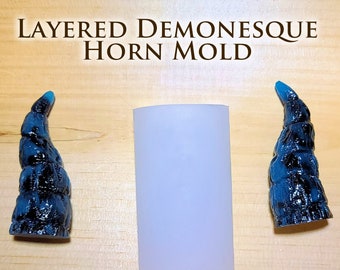 Layered Demonesque Horn Mold for Resin - Epoxy and UV