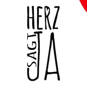 Stempel liefde 06 HART zegt JA | Liefde | Geluk