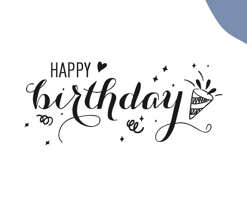 Stempel "HAPPY Birthday To You" | Geburtstagsstempel Für Geschenke & Karten | 4x2,4 Cm Abdruck