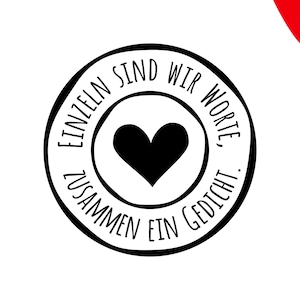 Timbro Amore 09 Individualmente siamo PAROLE, insieme una POESIA | Amore | Fortuna