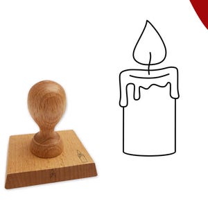 Stempel Weihnacht 10 Ausmalstempel mit Motiv Kerze