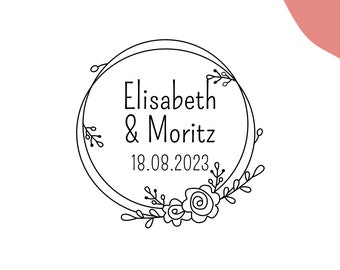 Stempel Hochzeit | Stempel personalisiert | Namensstempel | Geschenk Hochzeit | Brautpaar | Hochzeit Einladungen