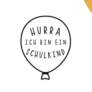 Timbre scolaire 65 ballon à motif | HURRAY, JE SUIS UN ÉCOLIER | Entrée à l'école | Retour à l'école | École