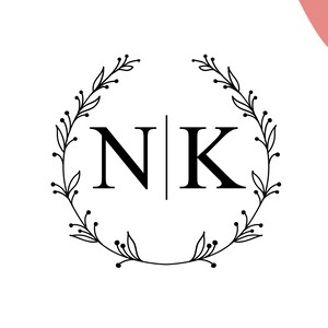 Stempel Trouwinitialen | stempel gepersonaliseerd | stempel met initialen | huwelijkscadeau | Trouwkaarten | individueel