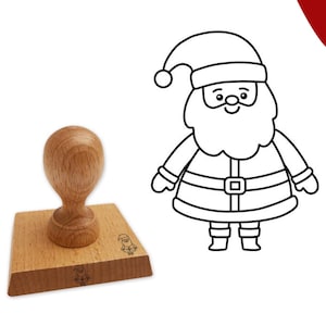 Stempel Weihnacht 27 Ausmalstempel mit Motiv Weihnachtsmann