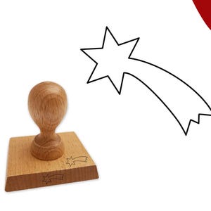Stempel Weihnacht 20 Ausmalstempel mit Motiv Sternschnuppe