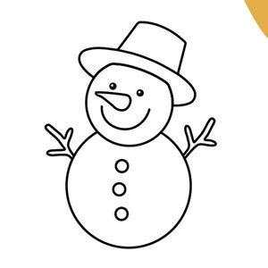 Stempel Weihnacht 28 Schneemann | Stempel zum Ausmalen | Ausmalstempel | Stempel für Kinder | Lehrerstempel | basteln | malen
