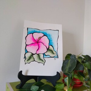 Pink Hibiscus Watercolor - Original Artwork