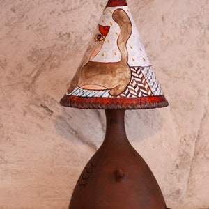 Table Lamp Modern, Bedside Table Lamp, Abstract Lamp, Handmade Lamp, Rustic Lamp, Art Lover Gift image 4